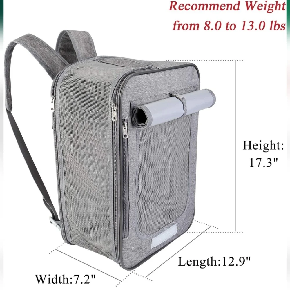 NWOT Petseek 2 in 1 Soft-Sided Airline Approved Backpack Travel Pet Carrier